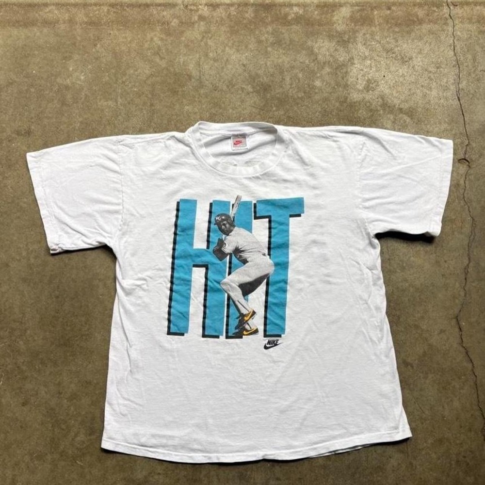 Vintage 80s single stitch Nike hit and run sports tee  Mens Size large
